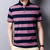 cheap Men&#039;s Classic Polo-Men&#039;s Polo Shirt Golf Shirt Outdoor Street Polo Collar Ribbed Polo Collar Short Sleeve Business Casual Striped Horizontal Stripes Button Front Summer Spring Regular Fit Red Blue Green Polo Shirt