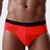 cheap Men&#039;s Briefs Underwear-Men&#039;s 3 Pack Briefs 95% Cotton Breathable Soft Plain Mid Waist Black Red