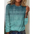 cheap Art&amp;Design tee-Women&#039;s T Shirt Graphic Basic Long Sleeve Round Neck Regular Tops Daily Weekend Print Red Blue Green Khaki Gray Fall &amp; Winter