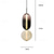 abordables Diseño cluster-Lámpara colgante led de vidrio, luz de isla moderna, luz de noche, 16 cm, diseño único, estilo nórdico, 220-240 v, 110-120 v