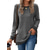 cheap Plain tee-Women&#039;s T Shirt Color Block Basic Long Sleeve Puff Sleeve Round Neck Regular Tops Valentine&#039;s Day Daily Print Black Army Green Red Light Brown Blue Fall &amp; Winter