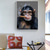 cheap Animal Prints-Wall Art Canvas Monkey Smoking a Cigar Paintings on the Wall Art Posters and Prints Animals Nordic Pictures Home Wall Decoration Without Frame Painting Core