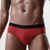cheap Men&#039;s Briefs Underwear-Men&#039;s 3 Pack Briefs 95% Cotton Breathable Soft Plain Mid Waist Black Red
