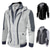 cheap Basic Hoodies-Men&#039;s Hoodie Zip Up Hoodie Sweat Jacket Black Light Grey Dark Gray Hooded Color Block Going out Cool Essential Winter Fall Clothing Apparel Hoodies Sweatshirts  Long Sleeve