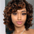cheap Synthetic Trendy Wigs-Short Curly Wigs for Black Women Afro Curly Wigs with Bangs Big Curly Wig Blonde Wigs for Black Women Light Brown Short Wigs Black Synthetic Hair Natural Wigs