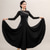 cheap Ballroom Dancewear-Ballroom Dance Dress Rhinestone Splicing Women&#039;s Performance Training Long Sleeve Chinlon Ice Silk