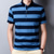 cheap Men&#039;s Classic Polo-Men&#039;s Polo Shirt Golf Shirt Outdoor Street Polo Collar Ribbed Polo Collar Short Sleeve Business Casual Striped Horizontal Stripes Button Front Summer Spring Regular Fit Red Blue Green Polo Shirt