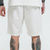 cheap Holiday-Men&#039;s Linen Shorts Summer Shorts Casual Shorts Pocket Drawstring Elastic Waist Plain Calf-Length Outdoor Daily Going out Linen / Cotton Blend Fashion Streetwear Black White Micro-elastic