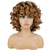 cheap Synthetic Trendy Wigs-Short Curly Wigs for Black Women Afro Curly Wigs with Bangs Big Curly Wig Blonde Wigs for Black Women Light Brown Short Wigs Black Synthetic Hair Natural Wigs