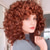cheap Synthetic Trendy Wigs-Short Curly Wigs for Black Women Afro Curly Wigs with Bangs Big Curly Wig Blonde Wigs for Black Women Light Brown Short Wigs Black Synthetic Hair Natural Wigs