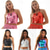 cheap Tops-Metallic 1980s Shiny Latex Patent Crop Top Halter PU Leather Women&#039;s Masquerade Party Bachelorette Party Pride Parade Adults&#039; Top