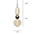 abordables Diseño cluster-Lámpara colgante led de vidrio, luz de isla moderna, luz de noche, 16 cm, diseño único, estilo nórdico, 220-240 v, 110-120 v