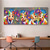 cheap Animal Paintings-Oil Painting 100% Handmade Hand Painted Wall Art On Canvas Colorful Cattles Animal Series Modern Abstract Home Decoration Decor Rolled Canvas No Frame Unstretched 150*50cm
