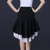 cheap Latin Dancewear-Latin Dance Skirts Fringed Tassel Ruching Pure Color Women&#039;s Performance Training High Polyester