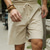 cheap Holiday-Men&#039;s Linen Shorts Summer Shorts Casual Shorts Pocket Drawstring Elastic Waist Plain Calf-Length Outdoor Daily Going out Linen / Cotton Blend Fashion Streetwear Black White Micro-elastic