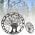 cheap Outdoor Wall Hangings-Metal Tree Of Life Ring Wrought Iron Ring Of Life Garden Crafts Wall Decoraiton Patio Yard Crafts Accessory
