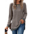 cheap Plain tee-Women&#039;s T Shirt Color Block Basic Long Sleeve Puff Sleeve Round Neck Regular Tops Valentine&#039;s Day Daily Print Black Army Green Red Light Brown Blue Fall &amp; Winter