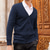 billige cardigangenser for menn-Herre Genser Cardigan Genser Riflet Strikke Strikket عادي V-hals Mote Fritid Sport Dagligdagstøy Klær Vår &amp; Vinter Vinrød Svart M L XL
