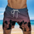 billige Herrebadetøj-Herre Badeshorts Surf shorts Strandshorts Snørelukning Elastisk Talje 3D-udskrivning Grafisk Træ Åndbart Hurtigtørrende Korte Afslappet Daglig Ferie Boheme Hawaiiansk Blå Lilla Mikroelastisk