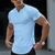 billiga Casual T-shirts för män-Herr T-shirt Ensfärgat V-hals Gata Ledigt Kortärmad Kläder Mode Grundläggande Klassisk Bekväm