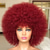tanie Peruki najwyższej jakości-krótka peruka afro z grzywką dla czarnych kobiet afro perwersyjne kręcone peruki lata 70. premium syntetyczna duża peruka afro