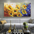 cheap Floral/Botanical Paintings-Handmade Oil Painting Canvas Wall Art Decoration Abstract Flowers Sunflower for Home Decor Rolled Frameless Unstretched Painting