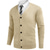 billige cardigangenser for menn-Herre Genser Cardigan Genser Riflet Strikke Strikket عادي V-hals Mote Fritid Sport Dagligdagstøy Klær Vår &amp; Vinter Vinrød Svart M L XL