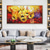 cheap Floral/Botanical Paintings-Handmade Oil Painting Canvas Wall Art Decoration Abstract Flowers Sunflower for Home Decor Rolled Frameless Unstretched Painting