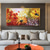 cheap Floral/Botanical Paintings-Handmade Oil Painting Canvas Wall Art Decoration Abstract Flowers Sunflower for Home Decor Rolled Frameless Unstretched Painting