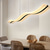 رخيصةأون تصميم الخط-مصباح معلق led 97 سنتيمتر 36 واط شكل موجة أكريليك حديث بسيط عصري مصباح معلق مع جهاز تحكم عن بعد لغرفة الدراسة والمكتب وغرفة الطعام تركيبات إضاءة