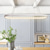 abordables Diseño de línea-80/100cm diseño circular lámpara colgante led estilo nórdico aleación de aluminio acabados pintados moda moderna para comedor cocina salón 110-240v 78w solo regulable con mando a distancia