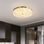 cheap Ring &amp; Round Design-LED Ceilling Light Dimmable 35cm Circle Design Copper Ceiling Lights for Living Room 110-240V