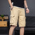 abordables Classique-Homme Short Cargo Shorts de Randonnée Multi poche Jambe droite Longueur genou Usage quotidien Classique Noir Bleu