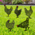 cheap Decorative Garden Stakes-Rooster Animal Stakes, Chicken Family Garden Silhouette Yard Art, Hollow Out Animal Shape Decor for Outdoor-for Lawns Backyard