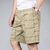 cheap Cargo Shorts-Men&#039;s Cargo Shorts Shorts Pocket Drawstring Elastic Waist Plaid Breathable Knee Length Casual Daily Holiday 100% Cotton Basic Sports ArmyGreen Khaki