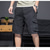 abordables Classique-Homme Short Cargo Shorts de Randonnée Multi poche Jambe droite Longueur genou Usage quotidien Classique Noir Bleu