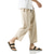 baratos Retrô-Homens Calção Shorts de linho Shorts de verão Shorts de praia Calças Capri Com Cordão Cintura elástica Tecido Respirável Macio Curto Casual Diário Feriado Misto de Algodão e Linho Roupa de rua