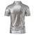 preiswerte Klassisches Poloshirt für Herren-Herren Poloshirt Golfhemd Klub Kubanisches Halsband Kargen Kurzarm Brautkleider schlicht Wellen Neuheit Knopf vorne Regular Fit Silber Schwarz Gold Poloshirt