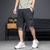 abordables Classique-Homme Short Cargo Shorts de Randonnée Multi poche Jambe droite Longueur genou Usage quotidien Classique Noir Bleu