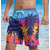 ieftine Pantaloni de Plajă-Bărbați Pantaloni Scurti Ușor Uscare rapidă Pantaloni Scurti Surfing Plajă Plisat Gradiant Imprimat Primăvară Vară
