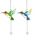 abordables Hasta 30 $-1 pieza, colgante de atrapasol de cristal de colibrí, decoración de jardín de bola de prisma colgante