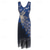 cheap Dresses-The Great Gatsby Peacock Flapper Dress Retro Vintage Roaring 20s 1920s Cocktail Dress Women&#039;s Sequins Tassel Fringe Costume Cosplay Formal Evening Sleeveless Midi Dress