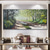 abordables Peintures paysages-peinture à l&#039;huile faite à la main toile art mural décor abstrait peinture de forêt verte peinture de paysage originale pour la décoration intérieure avec cadre étiré / sans peinture de cadre
