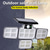 ieftine Aplice de Exterior-lumini exterioare cu led de securitate 120/168/228 led bead exterior solar cu telecomandă lampa de perete cu led de detectare a corpului lampă de grădină acasă lampa de garaj iluminat de drum lampă