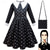 abordables Horror Clásico-Miércoles Addams familia addams miércoles Vestido Flapper Vestidos Activo Estilo lindo Cosplay de película for Chica Niños Día del Niño Mascarada