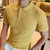 levne pletený polo svetr-Pánské Košile Polo trička Pletené polo Golfová košile Polo límec Léto Krátké rukávy Černá Bílá Žlutá Bez vzoru Venkovní Denní Oblečení