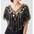 cheap Shawls &amp; Wraps-1920s Shawl Wraps Sequin Beaded Evening Cape Bridal Shawl Bolero Flapper Cover Up The Great Gatsby Retro Vintage Roaring 20s