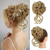 cheap Chignons-Messy Bun Hair Piece Scrunchie Tousled Updo Hair Extensions Hair Bun Curly Wavy Ponytail Synthetic Chignon for Women Girls