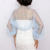 economico impacchi per gli invitati al matrimonio-Bolero in rete Manica lunga a sbuffo Ruffles Vedere attraverso Coprire Shrug Tulle Bolero Abbigliamento da sposa Organza Ospite di nozze Moda Wrap da donna Protezione solare Tutto abbinato Primavera