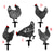 cheap Decorative Garden Stakes-Rooster Animal Stakes, Chicken Family Garden Silhouette Yard Art, Hollow Out Animal Shape Decor for Outdoor-for Lawns Backyard